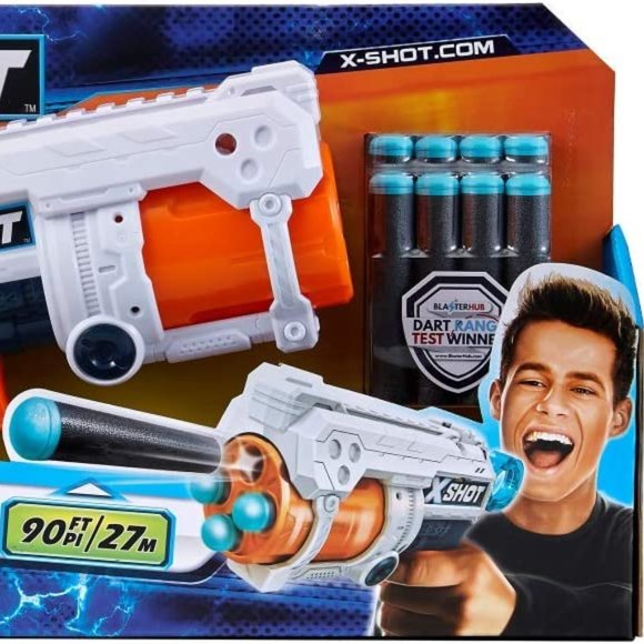 Zuru X Shot Fury 4 Stealth Foam Rotating Barrel Dart Blaster Toy - Picture 6 of 6